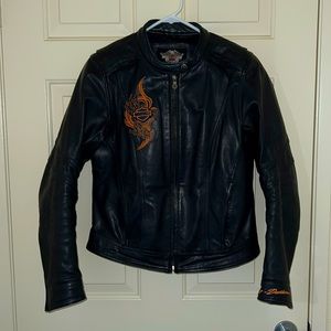 Harley Davidson black leather jacket